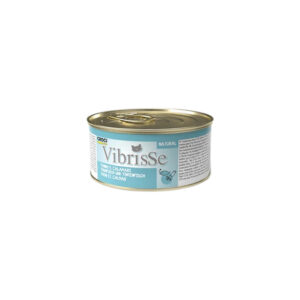 CROCI Vibrisse Natural (70 gr) Atún y Calamares - Comida Húmeda Complementaria para Gatos al Vapor