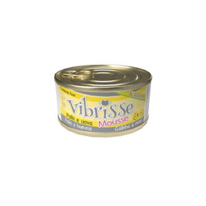 CROCI Vibrisse Mousse Kittens (70 gr) Pollo y Huevos - Comida Húmeda Complementaria para Gatitos en Mousse