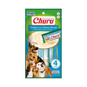 CHURU Perros Receta de Pollo con Queso - Snack Cremoso Húmedo Complementario para Perros (Pollo con Queso)