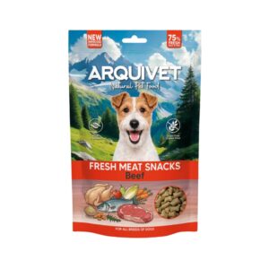 ARQUIVET Fresh Meat Snacks (Ternera) - Snacks Semihúmedo Natural Sin Cereales para Perros