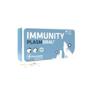 PHARMADIET Plasmoral Immunity (60 Comprimidos) - Suplemento Inmunitario para Perros y Gatos con Proteínas de Plasma, Beta-glucanos, Baicalina, Ginseng, Vitamina B12 y Selenio | Apoyo al Sistema Inmunitario