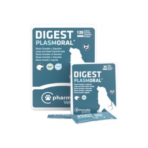 PHARMADIET Plasmoral Digest Razas Grandes y Gigantes (desde 20 kg) - Suplemento Intestinal para Perros con Proteínas de Plasma, FOS, MOS y Probióticos | Diarrea y Flora Intestinal
