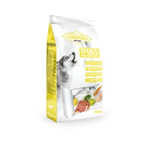 CARNIVORO Daily (12 kg) - Pienso Premium Low Grain para Perros Adultos (Ternera y Pollo con Arroz Integral)