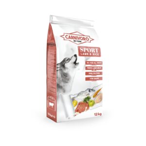 CARNIVORO Sport (12 kg) - Pienso Premium Low Grain para Perros Activos (Cordero y Arroz Integral)