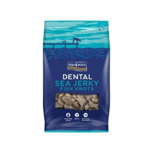 FISH4DOGS Dental Sea Jerky (Fish Knots) (100 gr) - Snacks en Nudos Dentales de Piel de Pescado para Perros