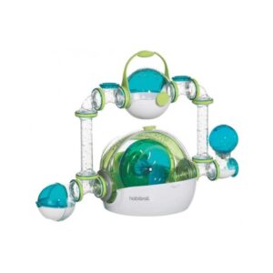 HABITRAIL OVO Dwarf Hamster Habitat Azul - Jaula Modular para Hámsters Enanos con Túneles y Accesorios