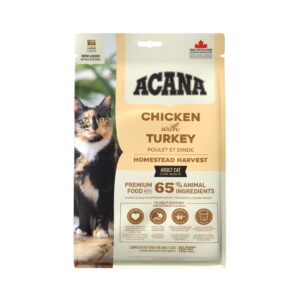 ACANA Homestead Harvest - Pienso Seco Completo para Gatos Adultos de Todas las Razas (Pollo y Pavo)