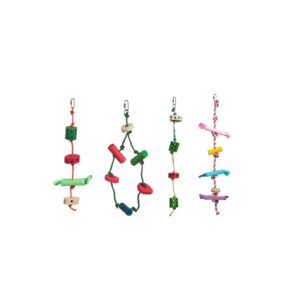 LIVING WORLD - Kit de Juguetes para Loros y Aves (28 Piezas de Madera)