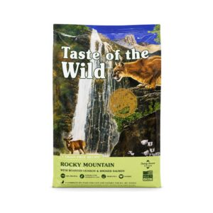 TASTE OF THE WILD Rocky Mountain Feline (Venado Asado y Salmón Ahumado) - Alimento Completo en Pienso Seco Sin Cereales para Gatos de Todas las Edades
