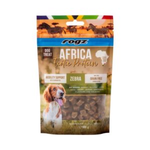 ROGZ Mobility Support Cebra (100 gr) - Snack Funcional para el Apoyo Articular en Perros con Proteína Exótica de África