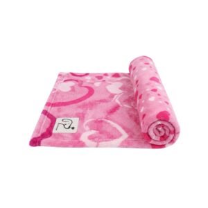 BUBIMEX Bubi Love Corazones - Manta Polar Suave para Perros, Antipelos y Lavable a Máquina (Tallas S y M)