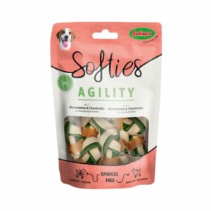 BUBIMEX Agility (120 gr) - Snacks Masticables sin Cuero con Pollo, Glucosamina y Condroitina para las Articulaciones del Perro
