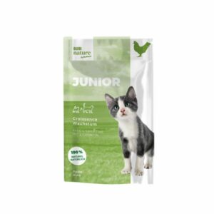 BUBIMEX Bubi Nature Junior (70 gr) - Alimento Húmedo Complementario de Pollo con L-Carnitina y Colágeno para Gatitos en Crecimiento