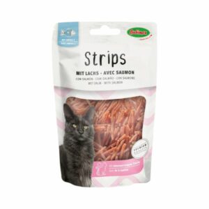 BUBIMEX Strips (50 gr) - Snacks Tiernos con Salmón, Omega 3 y Taurina para Gatos