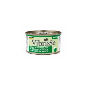 CROCI Vibrisse Natural (70 gr) Atún y Melocotón Blanco - Comida Húmeda Complementaria para Gatos al Vapor
