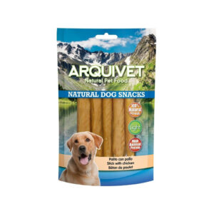 ARQUIVET Natural Dog Snacks - Snacks Naturales de Palito con Pollo (13 cm aprox)