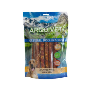 ARQUIVET Natural Dog Snacks - Snacks Naturales de Twist de Pato Enrollado (24 cm aprox)
