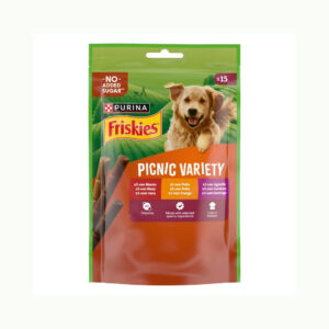 PURINA Friskies Picnic Surtido (126 gr) - Snack de Pollo, Cordero y Buey Masticable para Perros (Todas las Razas)