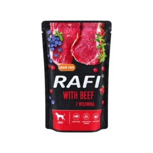 RAFI Carne de Res (500 gr) - Alimento Húmedo en Mousse Sin Cereales para Perros Adultos