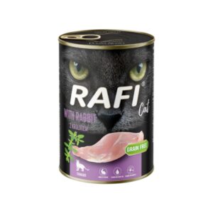 RAFI Sterilised Cat Conejo (400 gr) - Alimento Húmedo en Mousse Sin Cereales para Gatos Adultos Esterilizados