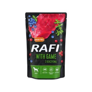 RAFI Carne de Caza (500 gr) - Alimento Húmedo en Mousse Sin Cereales para Perros Adultos