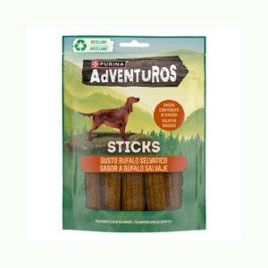 PURINA Adventuros Sticks - Snack de Búfalo Masticable para Perros (Todas las Razas)