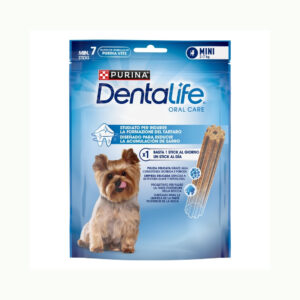 PURINA Dentalife Oral Care Mini - Snack Dental para Perros de Raza Mini (de 2-7 kg)