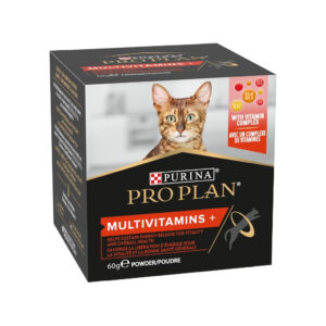 PRO PLAN Multivitamins+ (60 gr) - Suplemento Alimenticio en Polvo con Complejo Vitamínico B para la Vitalidad y la Energía de Gatos Adultos