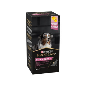 PRO PLAN Skin & Coat+ (250 ml) - Suplemento Alimenticio en Aceite de Salmón con Omega 3 y 6 para la Piel y el Pelaje de Perros Adultos