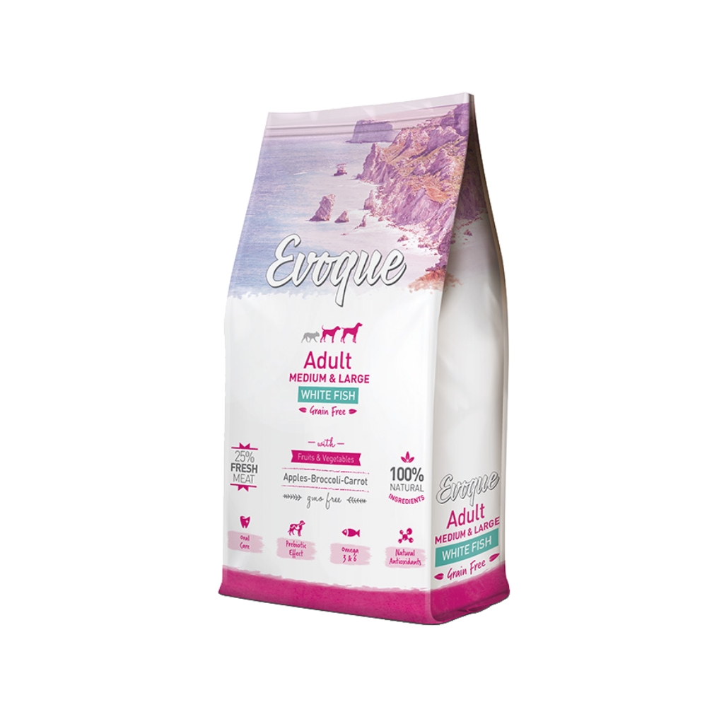8413037712488 Evoque Adult Medium & Large White Fish pienso de pescado perro raza grande